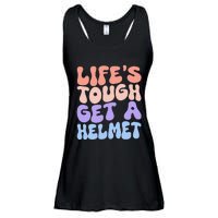 Lifes Tough Get A Helmet Ladies Essential Flowy Tank