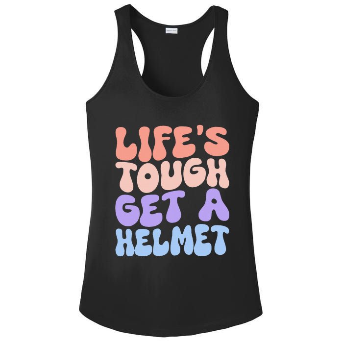 Lifes Tough Get A Helmet Ladies PosiCharge Competitor Racerback Tank