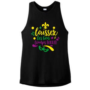 Let The Good Times Roll Mardi Gras Parade Masquerade Party Meaningful Gift Ladies PosiCharge Tri-Blend Wicking Tank