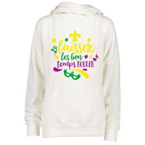 Let The Good Times Roll Mardi Gras Parade Masquerade Party Meaningful Gift Womens Funnel Neck Pullover Hood