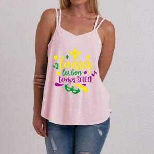 Let The Good Times Roll Mardi Gras Parade Masquerade Party Meaningful Gift Women's Strappy Tank