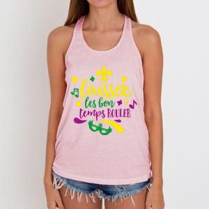 Let The Good Times Roll Mardi Gras Parade Masquerade Party Meaningful Gift Women's Knotted Racerback Tank