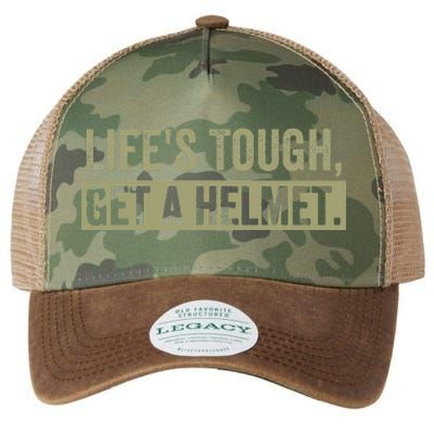 LifeS Tough Get A Helmet Man Funny Vintage Legacy Tie Dye Trucker Hat