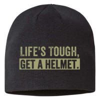 LifeS Tough Get A Helmet Man Funny Vintage Sustainable Beanie