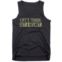 LifeS Tough Get A Helmet Man Funny Vintage Tank Top