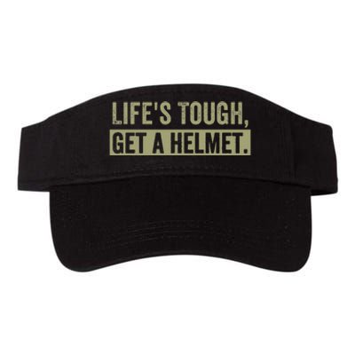 LifeS Tough Get A Helmet Man Funny Vintage Valucap Bio-Washed Visor