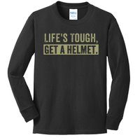 LifeS Tough Get A Helmet Man Funny Vintage Kids Long Sleeve Shirt