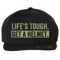 LifeS Tough Get A Helmet Man Funny Vintage Wool Snapback Cap