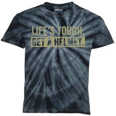 LifeS Tough Get A Helmet Man Funny Vintage Kids Tie-Dye T-Shirt