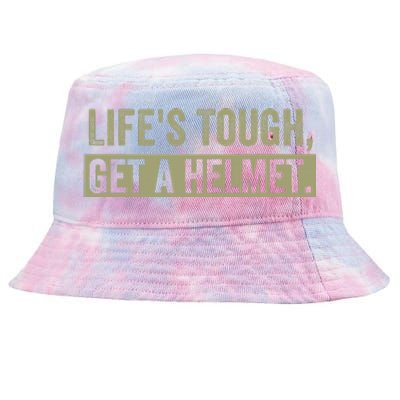 LifeS Tough Get A Helmet Man Funny Vintage Tie-Dyed Bucket Hat