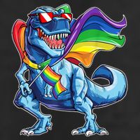 LGBTQ Trex Gay Pride Flag 25L Jumbo Tote