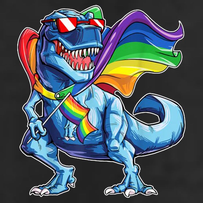 LGBTQ Trex Gay Pride Flag 25L Jumbo Tote