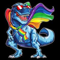 LGBTQ Trex Gay Pride Flag Zip Tote Bag