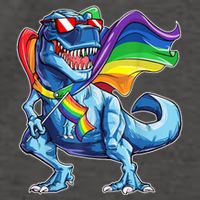 LGBTQ Trex Gay Pride Flag Vector Backpack