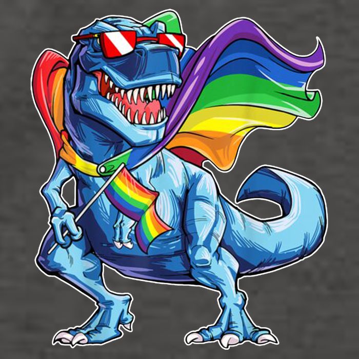 LGBTQ Trex Gay Pride Flag Vector Backpack