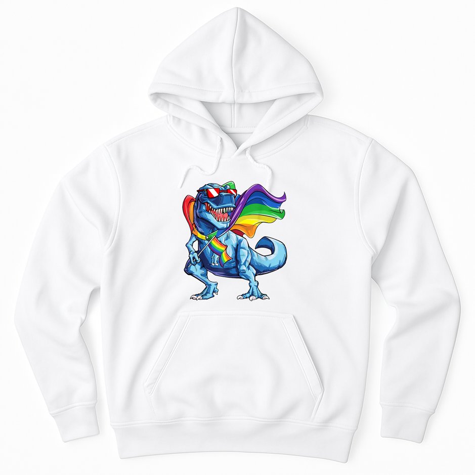 LGBTQ Trex Gay Pride Flag Hoodie