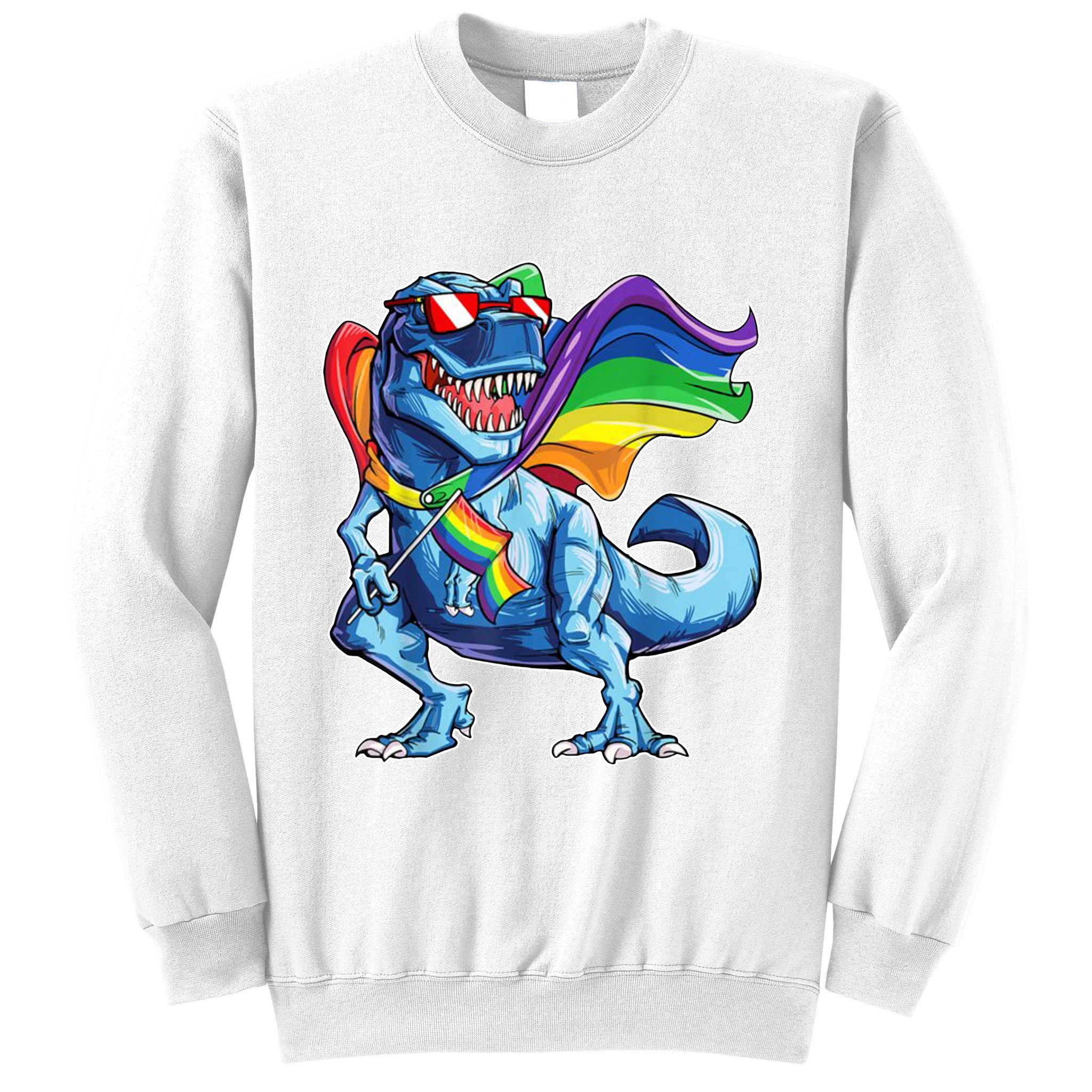 LGBTQ Trex Gay Pride Flag Sweatshirt