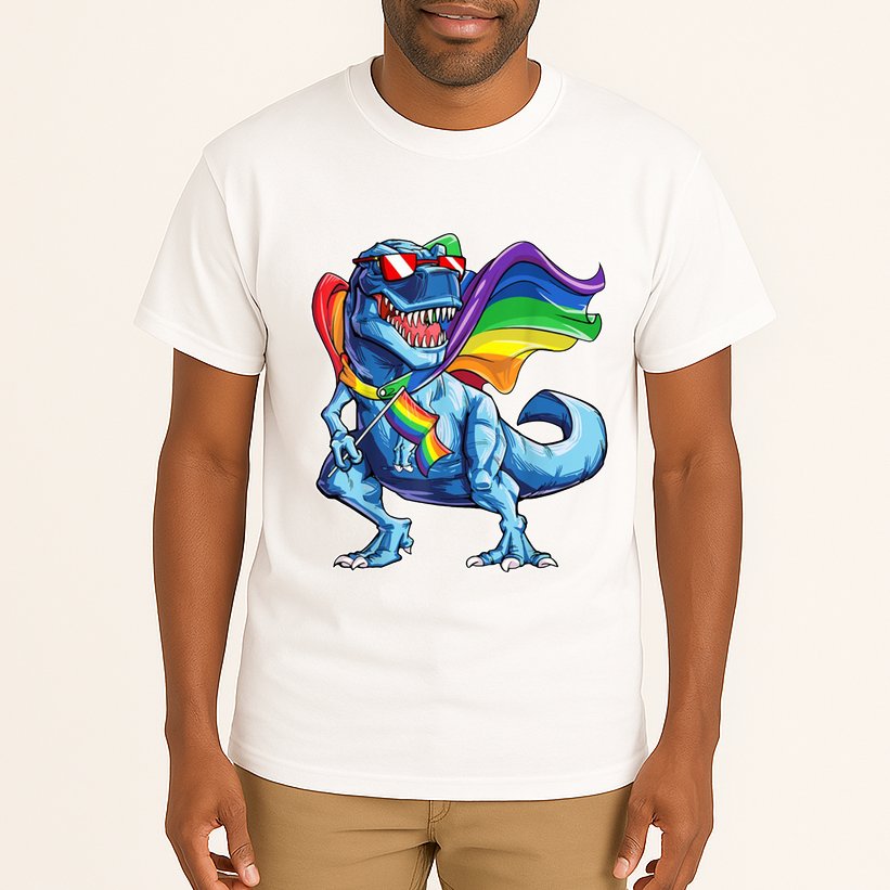 LGBTQ Trex Gay Pride Flag Tall T-Shirt