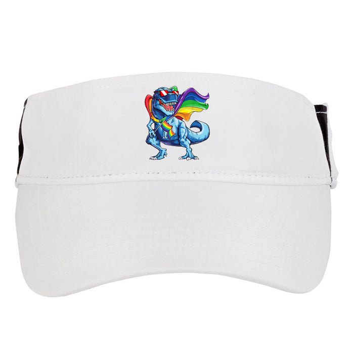 LGBTQ Trex Gay Pride Flag Adult Drive Performance Visor