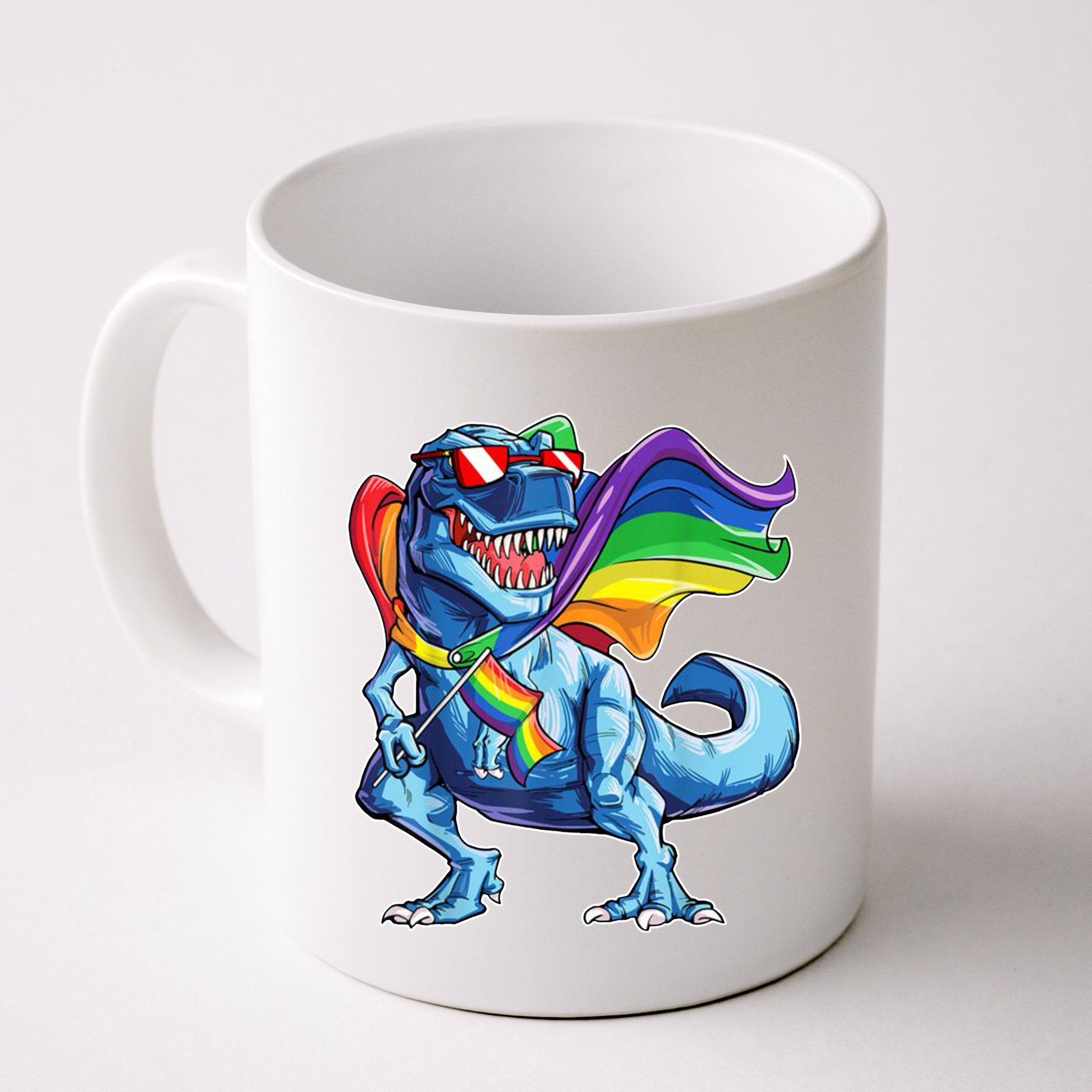 LGBTQ Trex Gay Pride Flag Mug