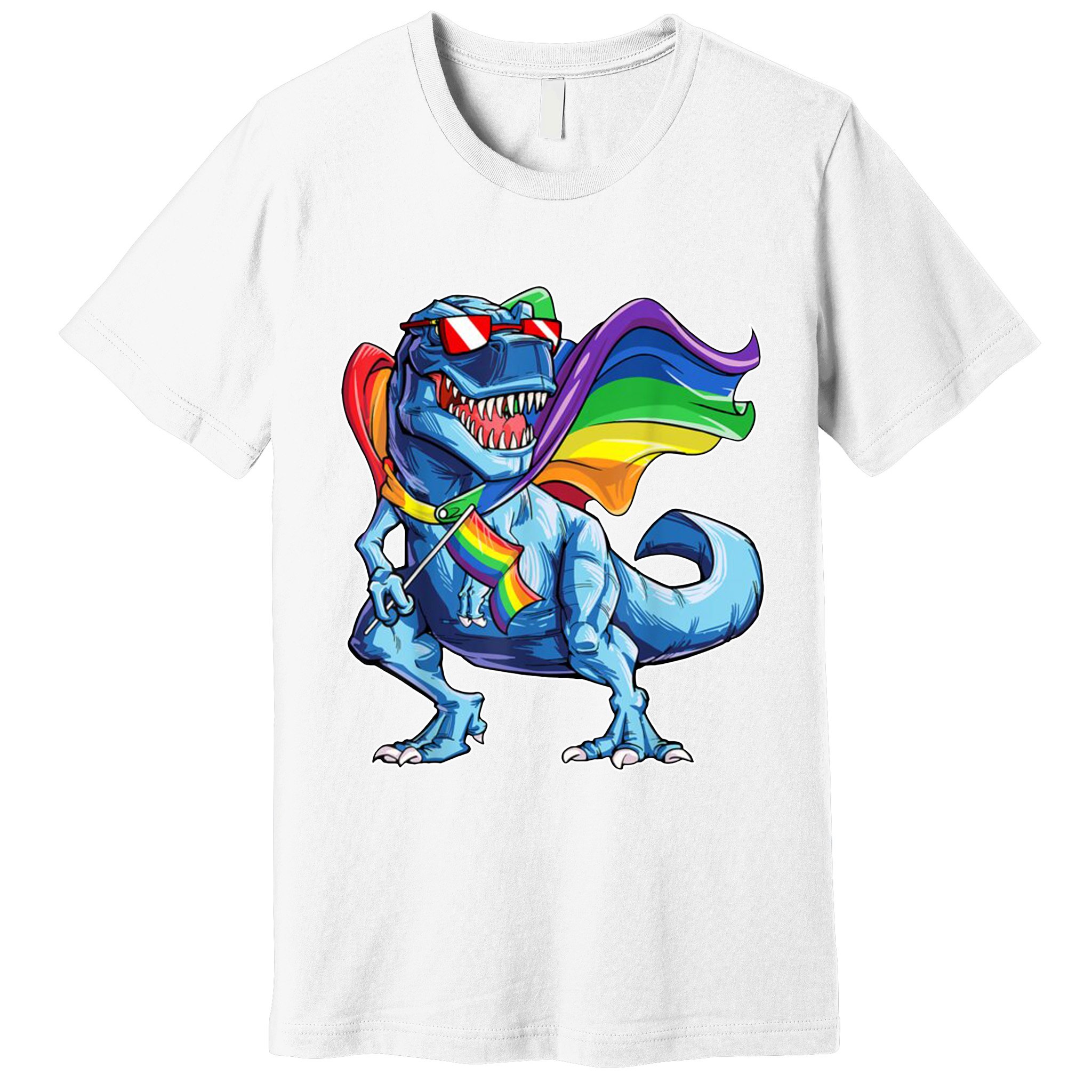 LGBTQ Trex Gay Pride Flag Premium T-Shirt
