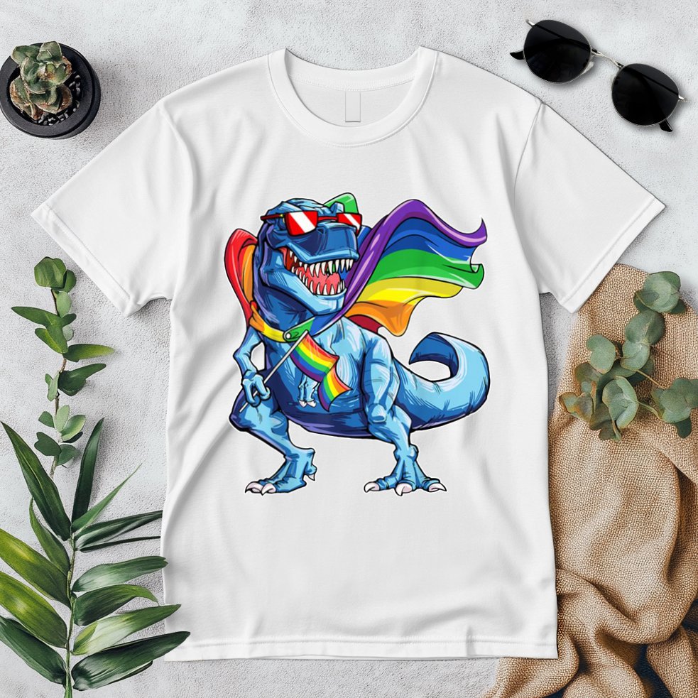 LGBTQ Trex Gay Pride Flag Premium T-Shirt