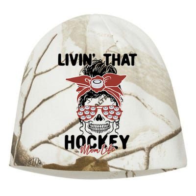 Livin That Hockey Life Momlife Skull Cool Mom Sports Fan Gift Kati - Camo Knit Beanie