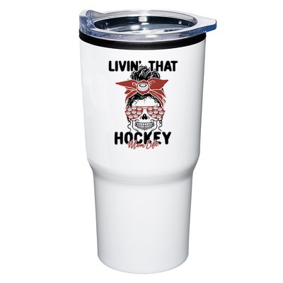 Livin That Hockey Life Momlife Skull Cool Mom Sports Fan Gift Tumbler