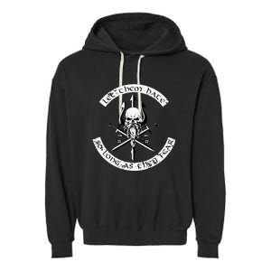 Let Them Hate So Long As They Fear. Skull With Trident Garment-Dyed Fleece Hoodie