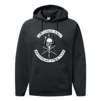 Let Them Hate So Long As They Fear. Skull With Trident Performance Fleece Hoodie