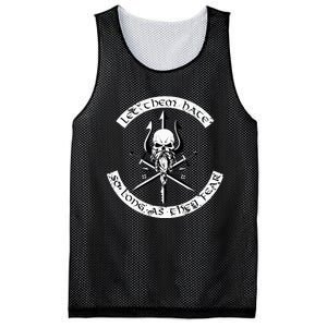 Let Them Hate So Long As They Fear. Skull With Trident Mesh Reversible Basketball Jersey Tank