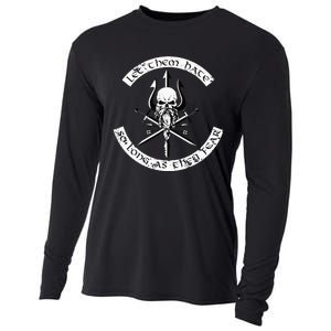 Let Them Hate So Long As They Fear. Skull With Trident Cooling Performance Long Sleeve Crew