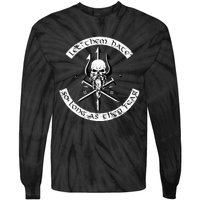 Let Them Hate So Long As They Fear. Skull With Trident Tie-Dye Long Sleeve Shirt