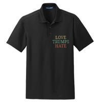 Love Trumps Hate Vintage Style Dry Zone Grid Polo