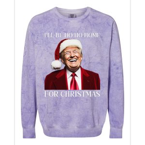 Laughing Trump Home For Christmas Colorblast Crewneck Sweatshirt