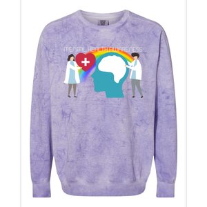 Lgbt Tal Health Awareness Cute Gift Colorblast Crewneck Sweatshirt