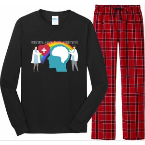 Lgbt Tal Health Awareness Cute Gift Long Sleeve Pajama Set