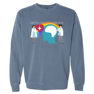 Lgbt Tal Health Awareness Cute Gift Garment-Dyed Sweatshirt