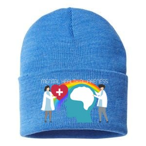 Lgbt Tal Health Awareness Cute Gift Sustainable Knit Beanie