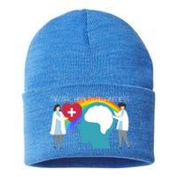 Lgbt Tal Health Awareness Cute Gift Sustainable Knit Beanie