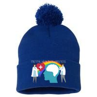 Lgbt Tal Health Awareness Cute Gift Pom Pom 12in Knit Beanie