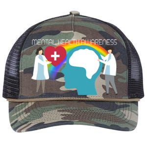 Lgbt Tal Health Awareness Cute Gift Retro Rope Trucker Hat Cap