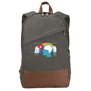 Lgbt Tal Health Awareness Cute Gift Cotton Canvas Backpack