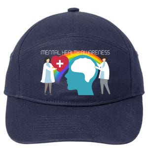 Lgbt Tal Health Awareness Cute Gift 7-Panel Snapback Hat