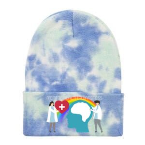 Lgbt Tal Health Awareness Cute Gift Tie Dye 12in Knit Beanie