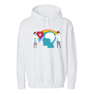 Lgbt Tal Health Awareness Cute Gift Garment-Dyed Fleece Hoodie