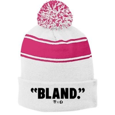 Limited Travis Hunter Wearing Bland Stripe Pom Pom Beanie