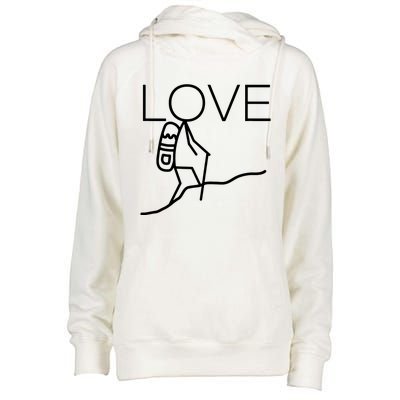 Love To Hike Adventure Womens Funnel Neck Pullover Hood