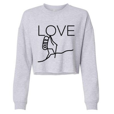 Love To Hike Adventure Cropped Pullover Crew