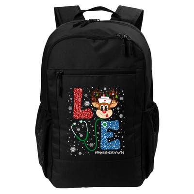 Love Tal Health Nurse Christmas Buffalo Plaid Xmas Deer Gift Backpack